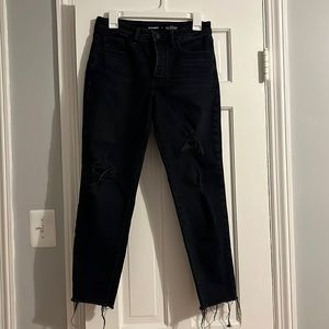 Old Navy OG straight raw hem jeans. Size 4. Button fly
